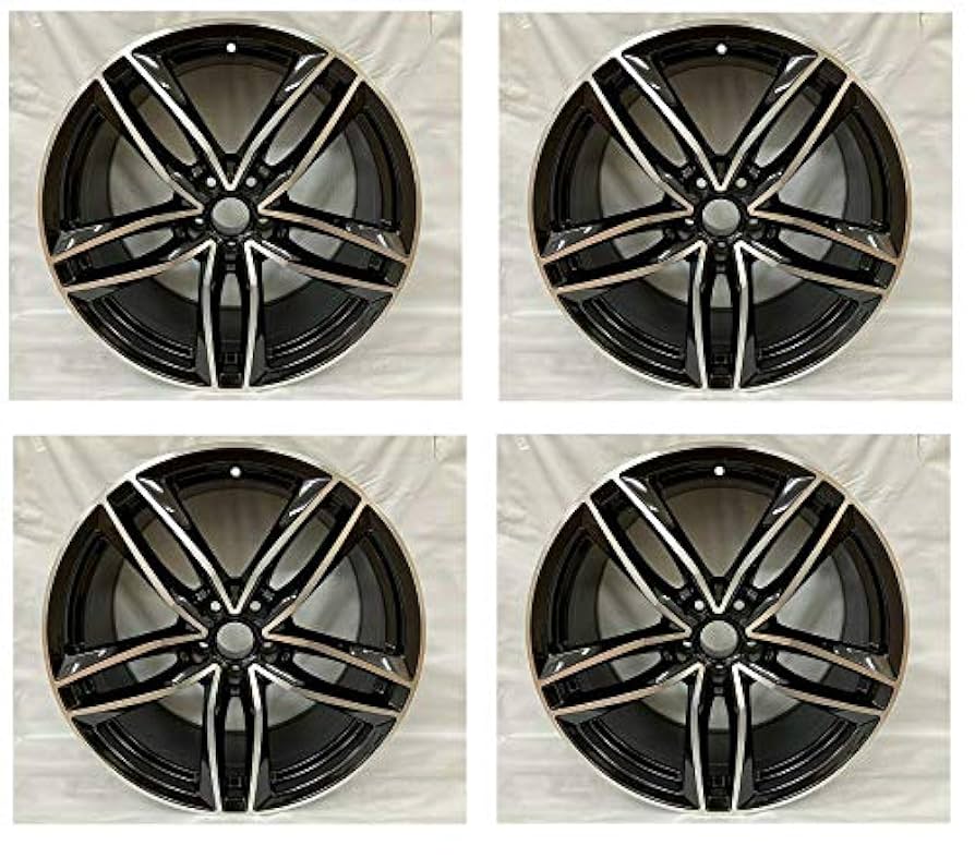 Amazon.com: 4pc 19x8.5 +35 5X112 RS6 STYLE BLACK MACHINED